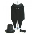 Black Tuxedo with Tails, Top Hat, & Bow Tie Collar