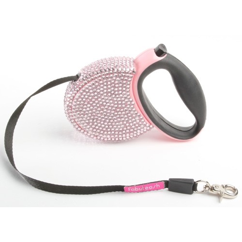 FabuLeash™ - Crystallized Retractable Leash - available in 3 colors covered with bling!