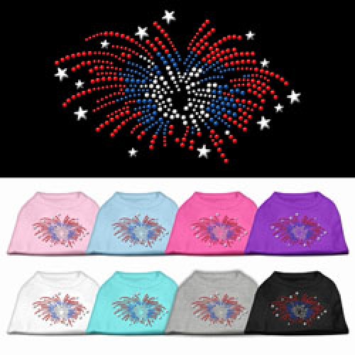 Rhinestone Shirt for Dogs with Fireworks!