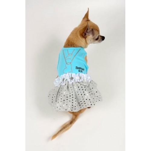 Sniffany & Co. Dog Dress with Heart Necklace