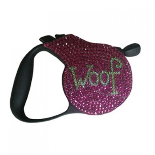 Swarovski Crystal Fashion Dog Leash - WOOF!